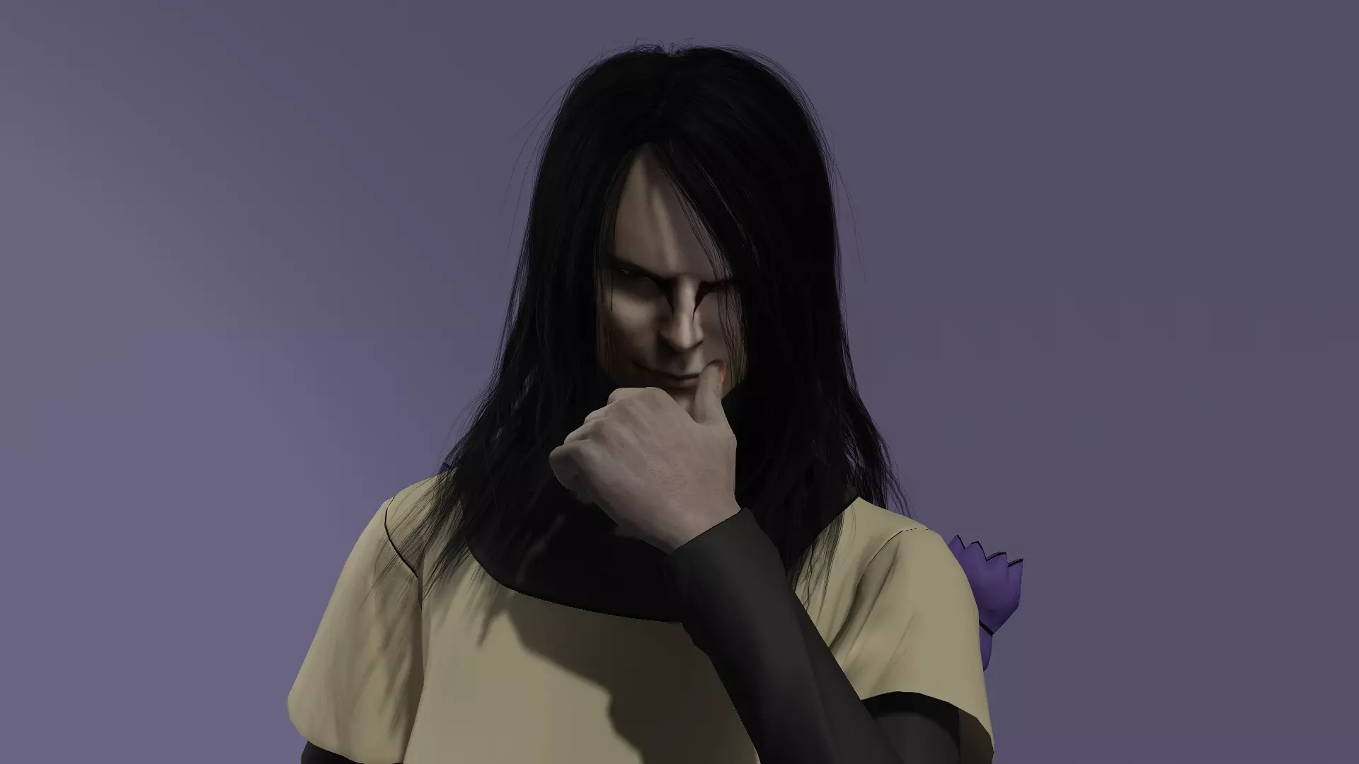 Realistic Mysterious Sorcerer Orochimaru from Naruto meta human 3D model_19