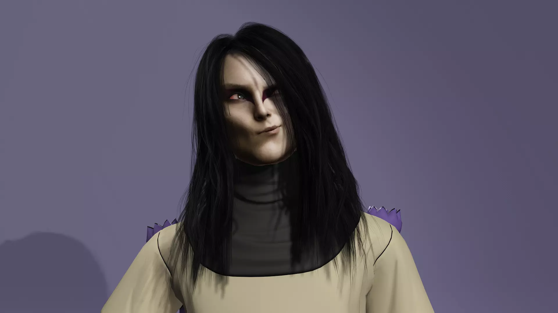 Realistic Mysterious Sorcerer Orochimaru from Naruto meta human 3D model_7