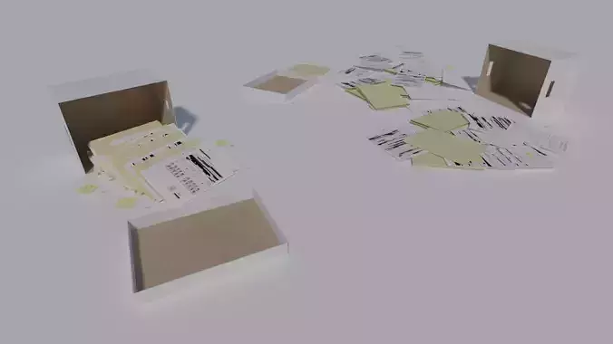 Crime Police Investigation Documents Folders lying on the ground