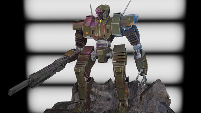 Battle-Scarred War Bot 3D Print - 3MF and STL - Pre-Supported 3D print model