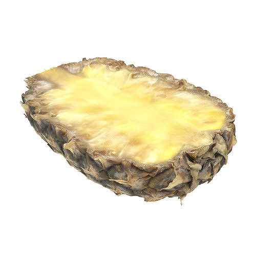 Cut Pineapple 3D model 2