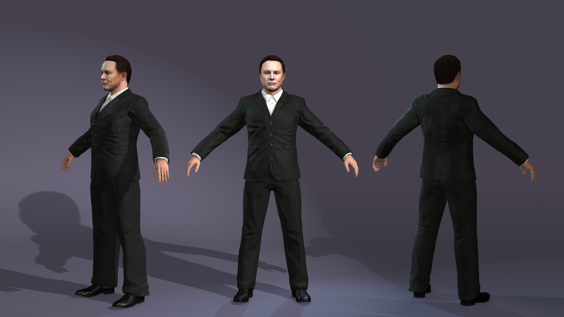 Business Character Similar to Elon Reeve Musk meta human 3D model_2