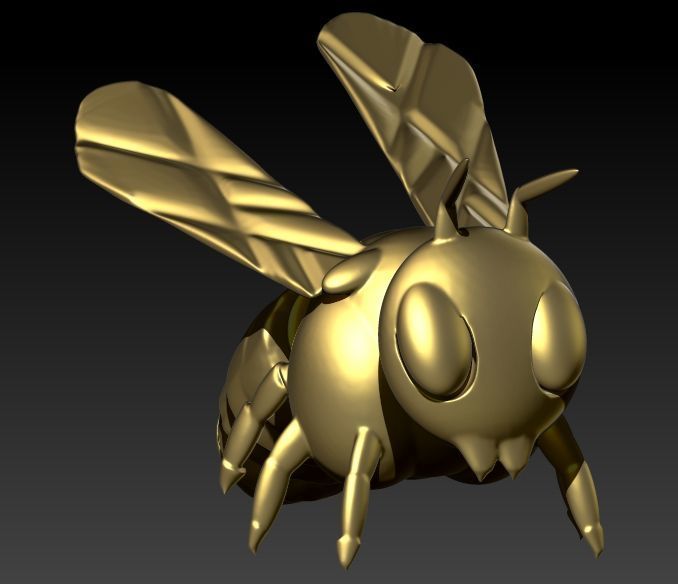 Bee Pendant charm necklace 3D print model_4