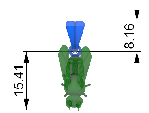 Bee Pendant charm necklace 3D print model_17