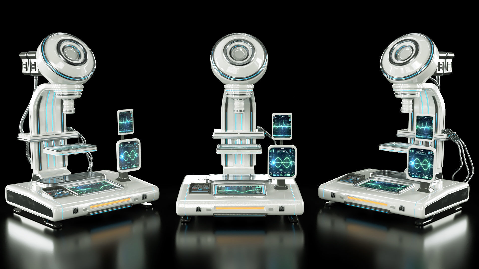 scifi medical equipment-modern laboratory  3D model_3