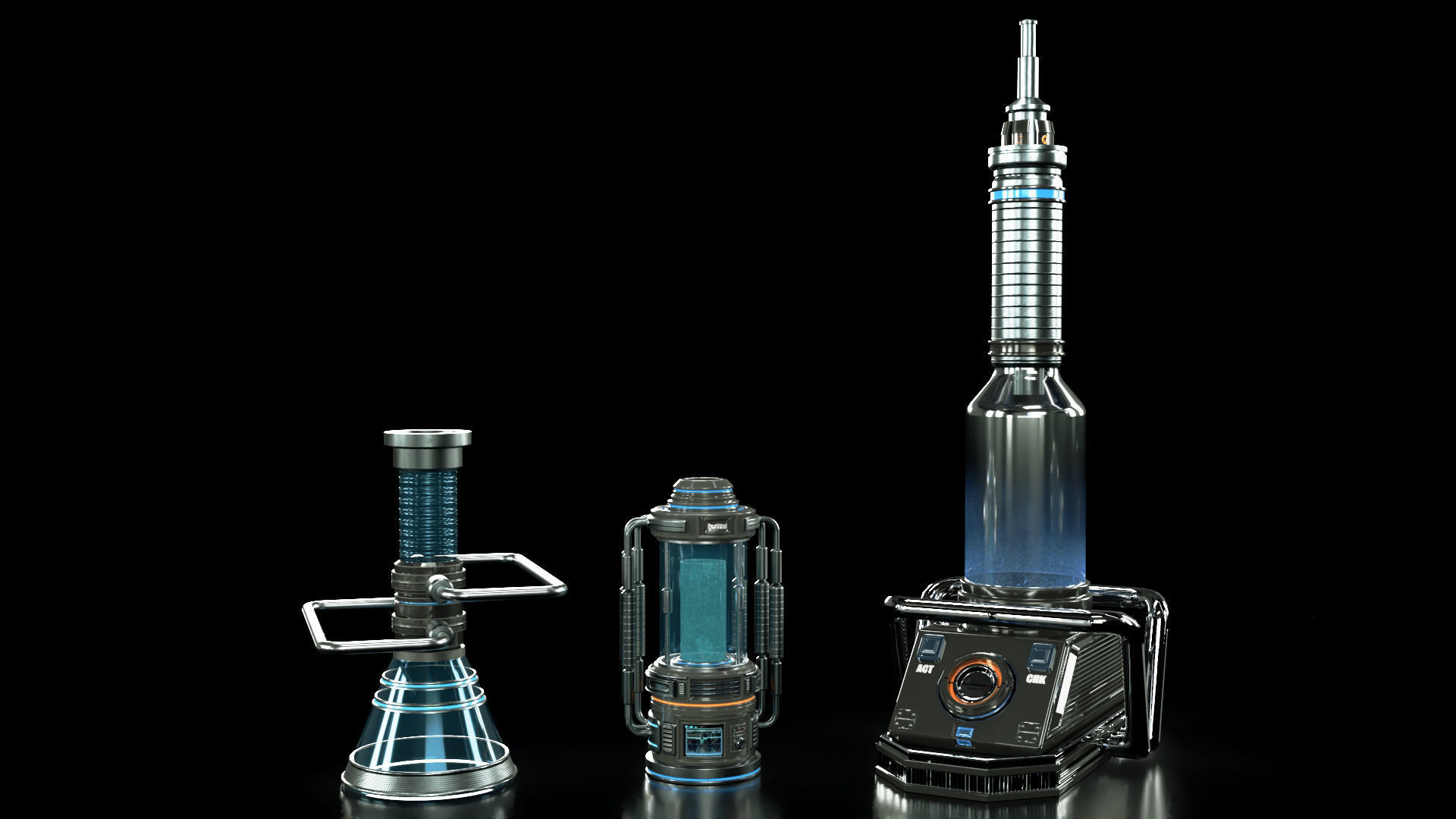 scifi medical equipment-modern laboratory  3D model_11