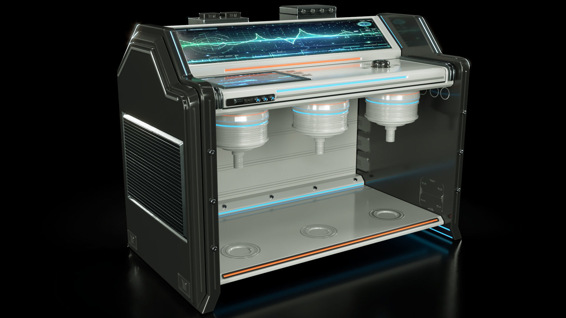 scifi medical equipment-modern laboratory  3D model_10