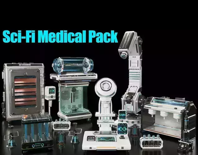 scifi medical equipment-modern laboratory  3D model
