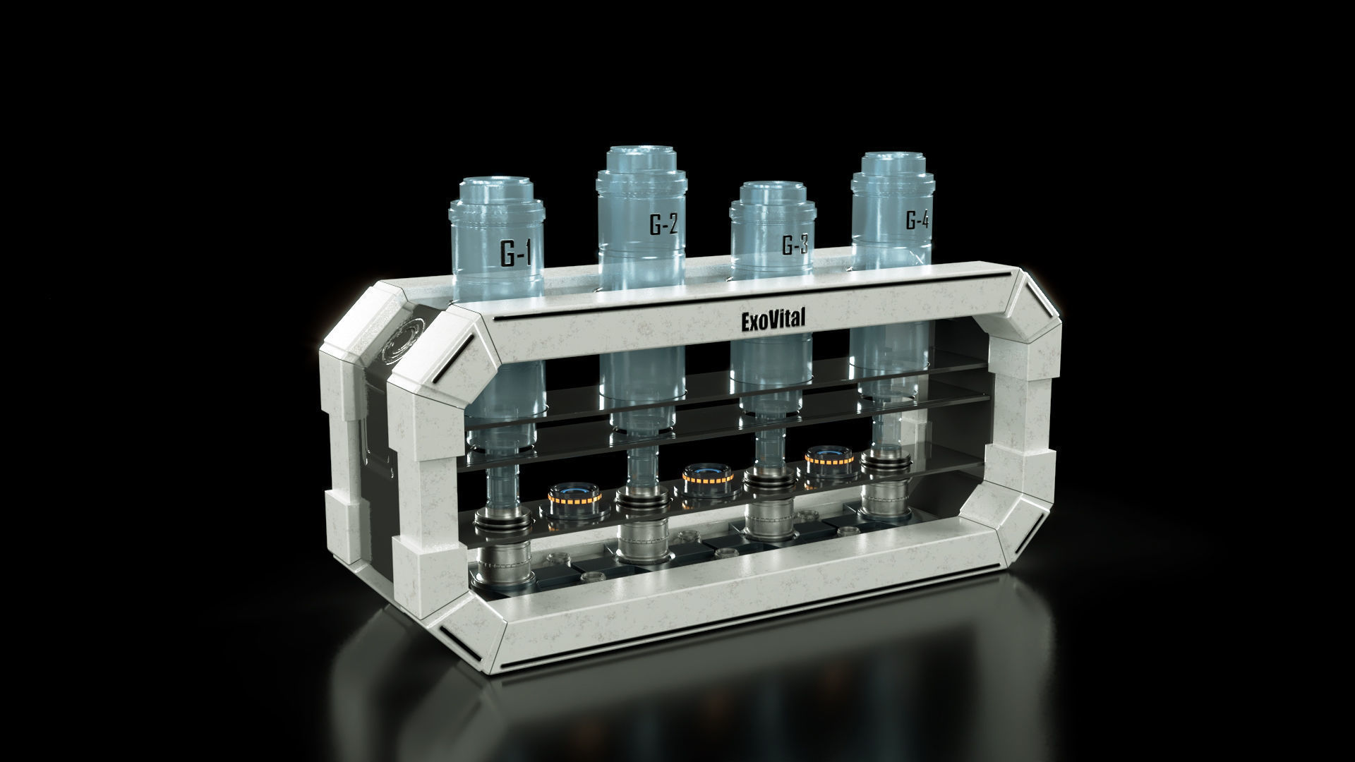 scifi medical equipment-modern laboratory  3D model_8