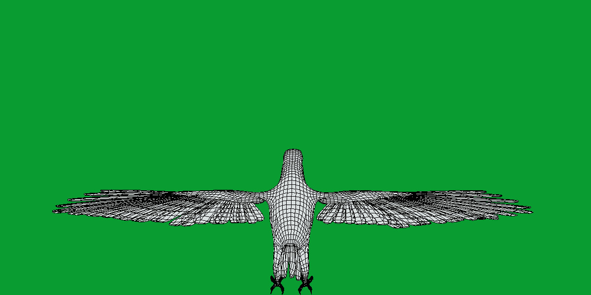 Pesquet Dracula Parrot Bird Low-poly 3D model_12