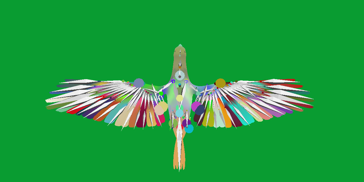 Pesquet Dracula Parrot Bird Low-poly 3D model_18