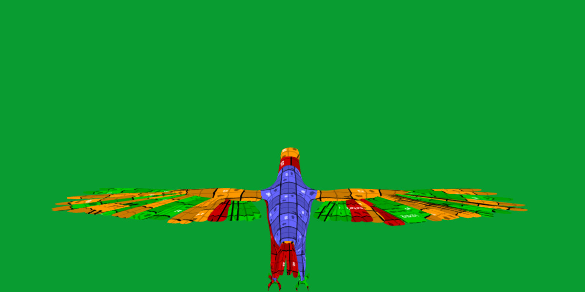 Pesquet Dracula Parrot Bird Low-poly 3D model_36