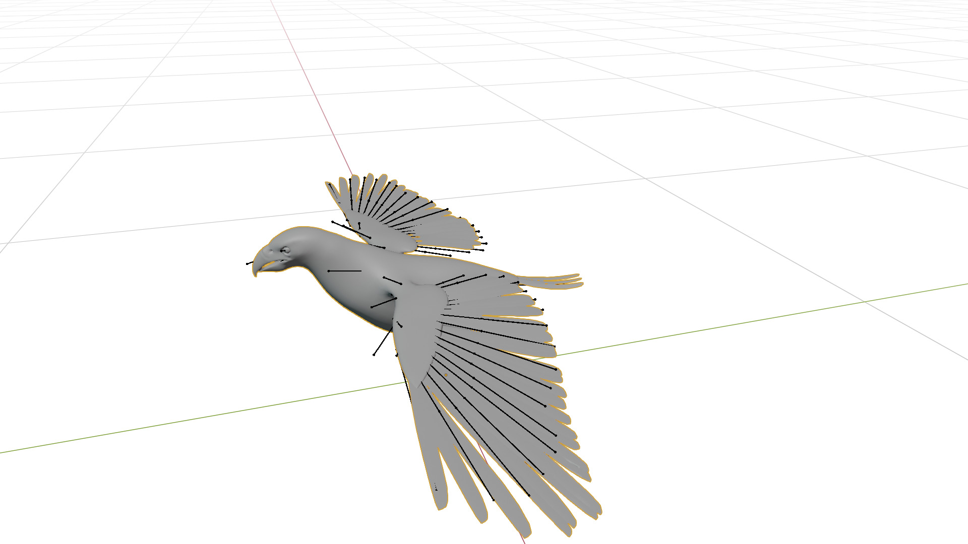 Pesquet Dracula Parrot Bird Low-poly 3D model_35