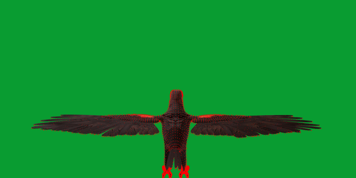 Pesquet Dracula Parrot Bird Low-poly 3D model_33