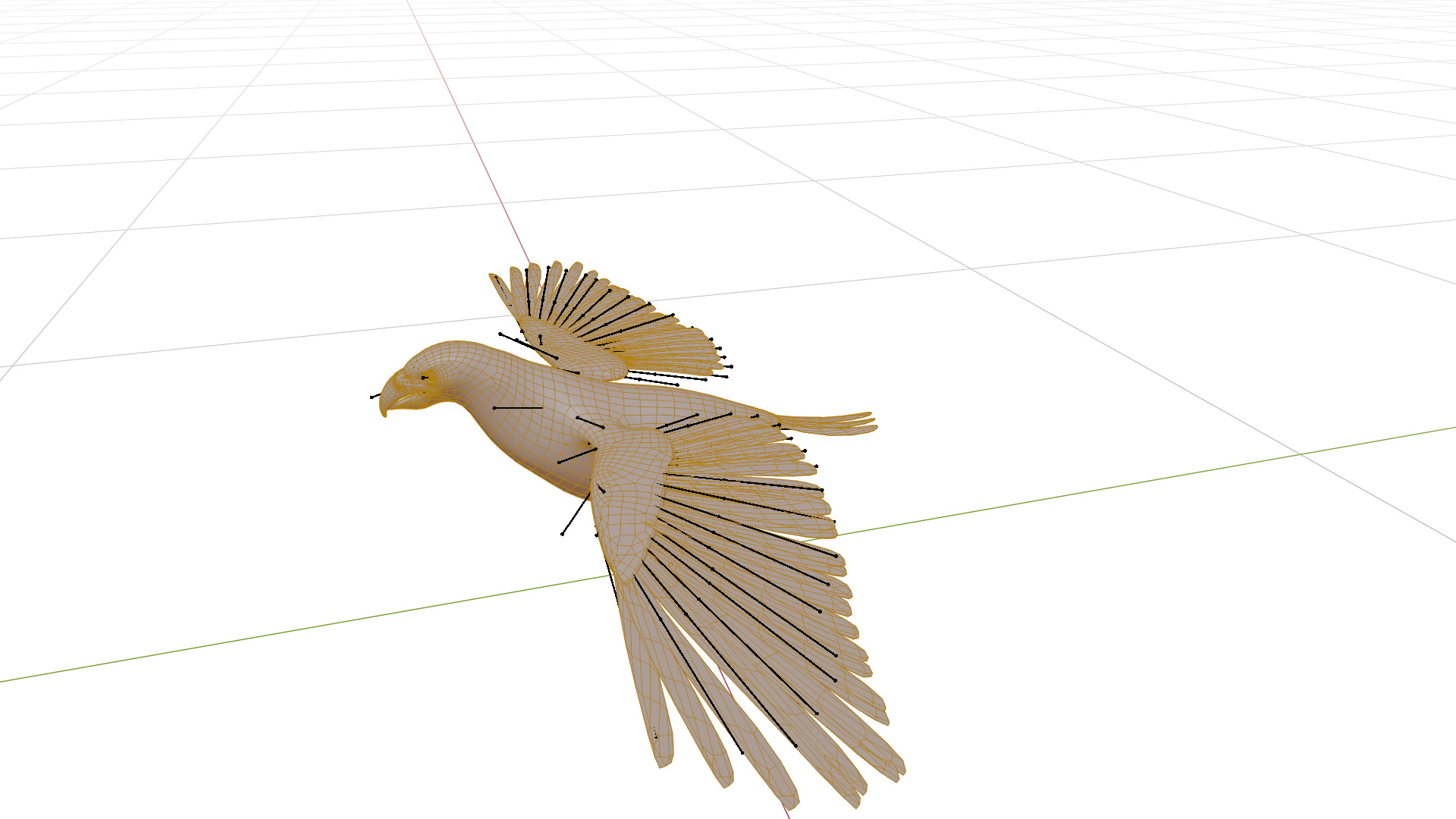 Pesquet Dracula Parrot Bird Low-poly 3D model_45