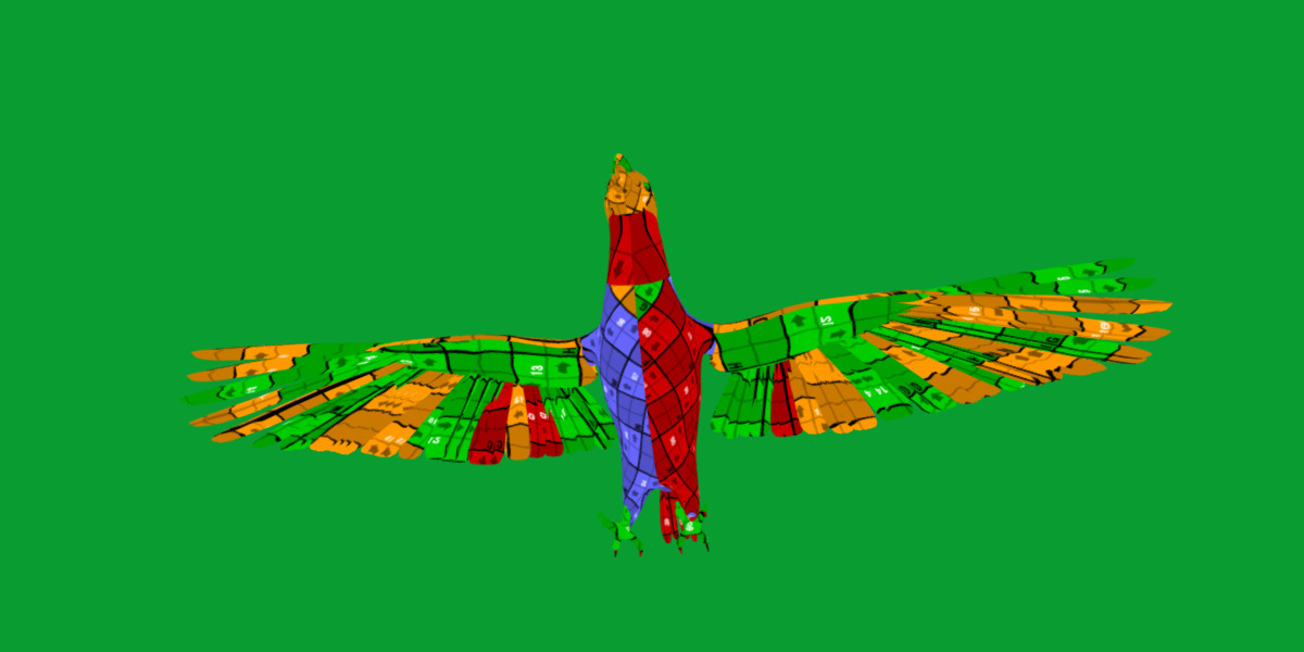 Pesquet Dracula Parrot Bird Low-poly 3D model_37