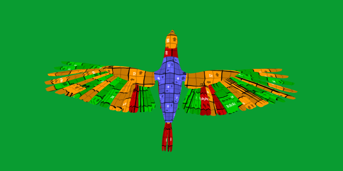 Pesquet Dracula Parrot Bird Low-poly 3D model_38