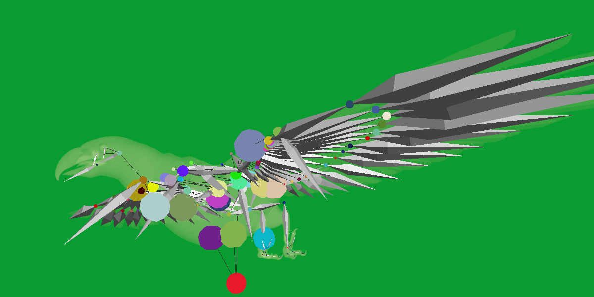 Pesquet Dracula Parrot Bird Low-poly 3D model_14