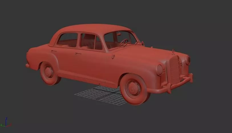 Mercedes Benz Ponton 180 W120 1953 3D print model_0