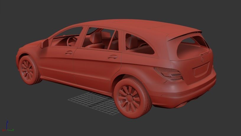 Mercedes Benz R class 2011 3D print model_2