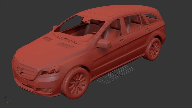Mercedes Benz R class 2011 3D print model_1