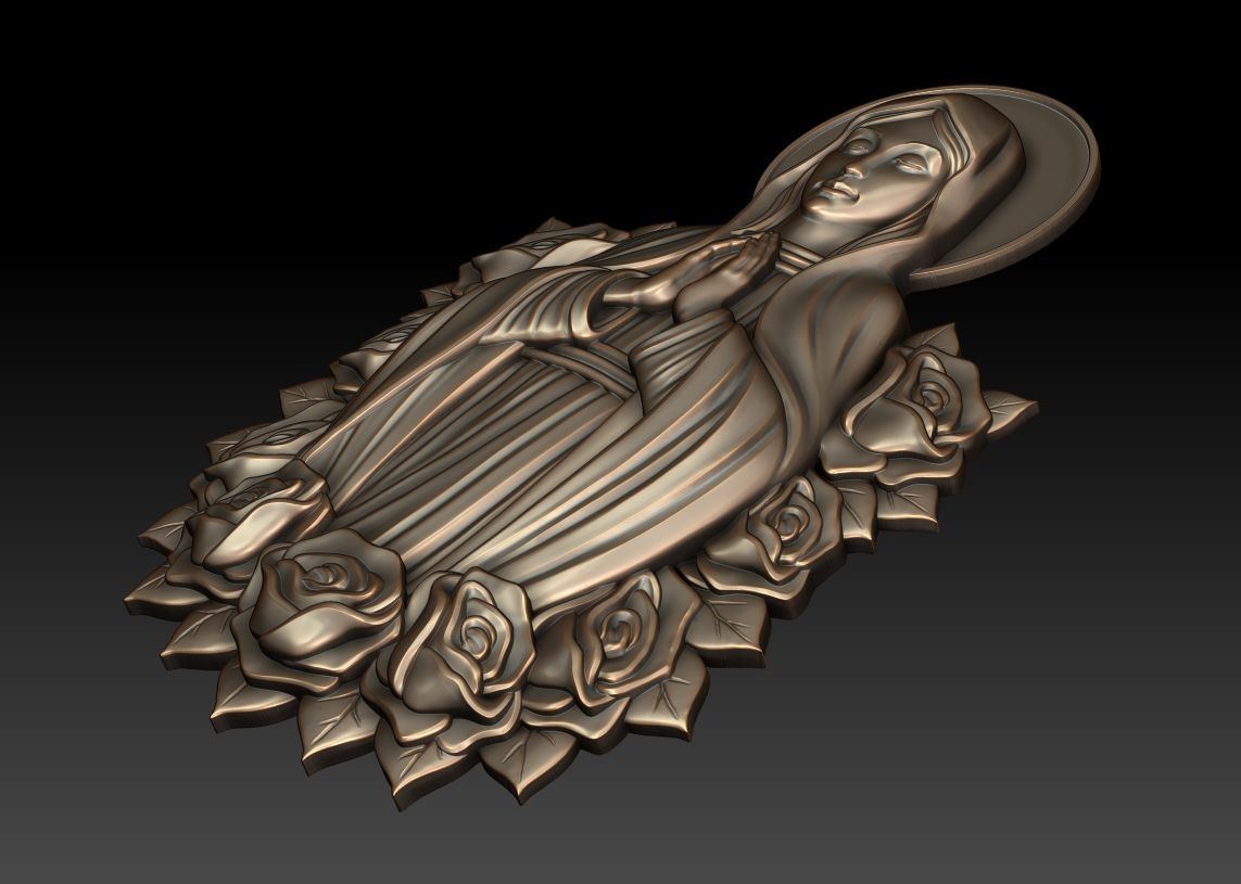 Virgin Mary 18 3D print model_13
