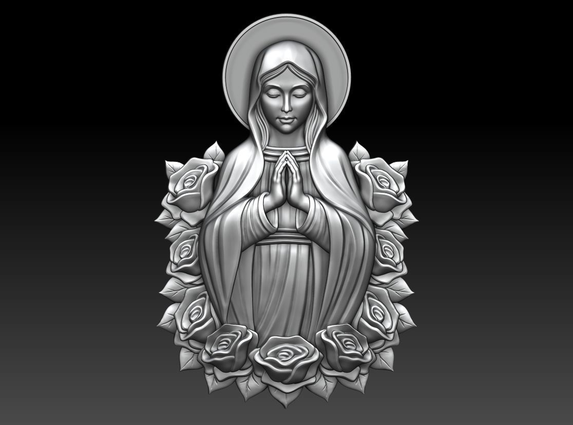Virgin Mary 18 3D print model_6