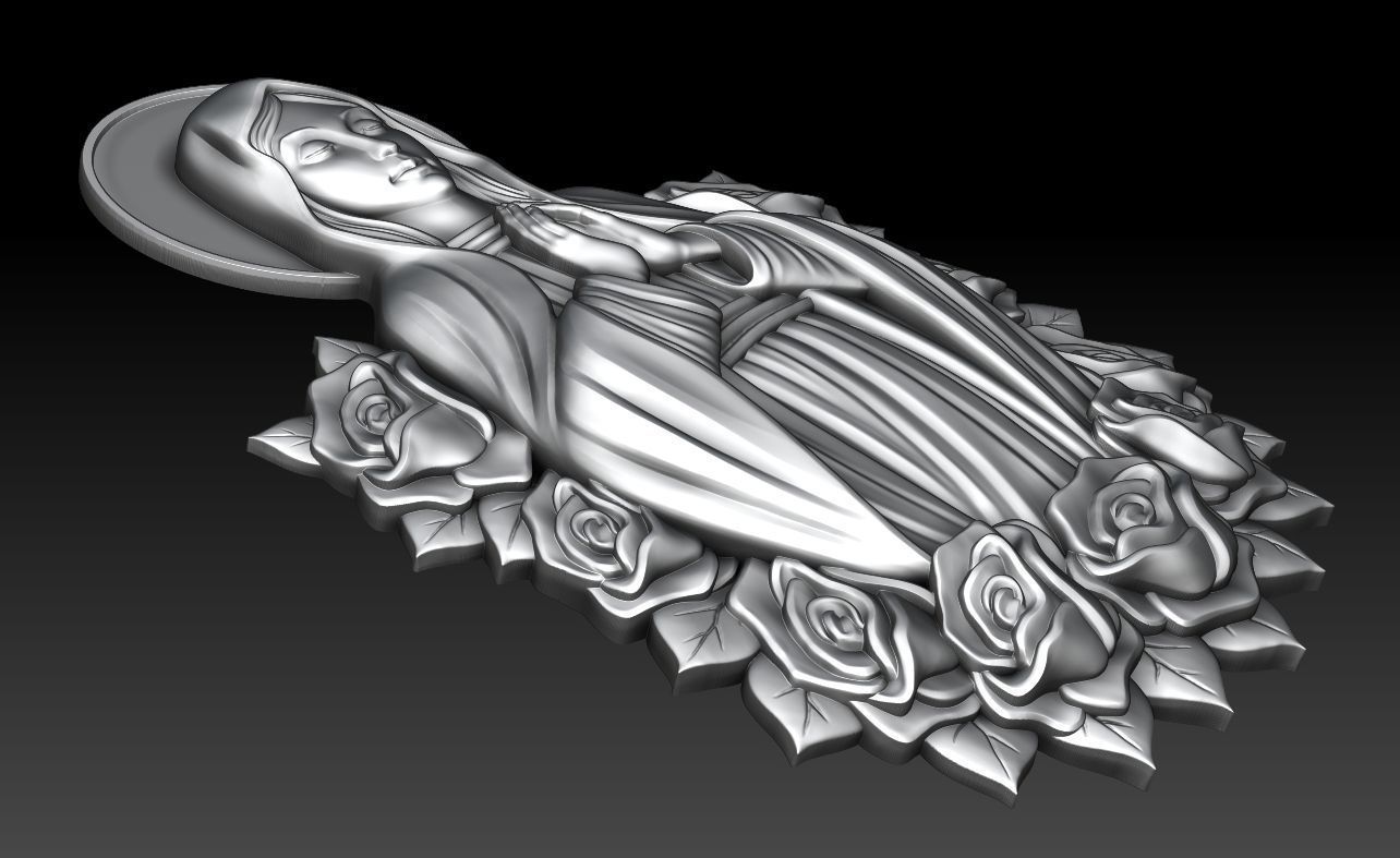 Virgin Mary 18 3D print model_7