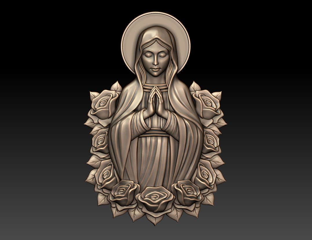 Virgin Mary 18 3D print model_11