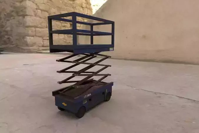 3D Hydraulic Mobile Scissors Lift Model 3D model