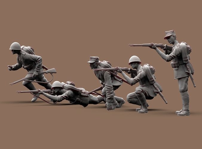 Polish Soldiers WW2 3D print model