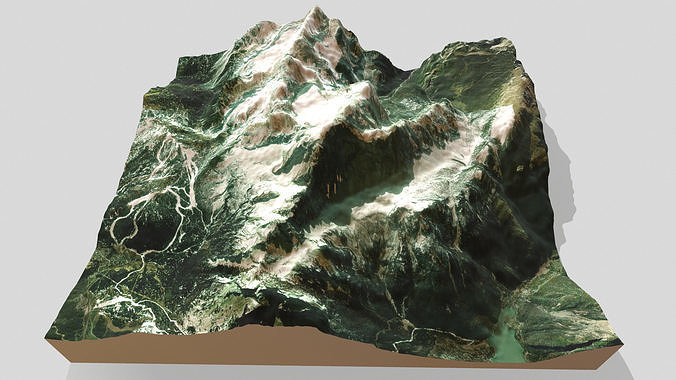  Mountain Landscape Civetta Italy 3D model