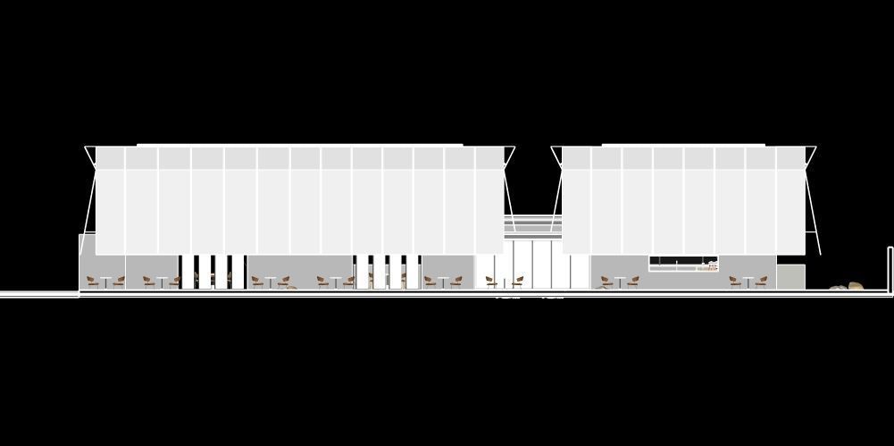 Tropical Coffee Shop with Urban Garden Design Interior Exterior 3D model_25