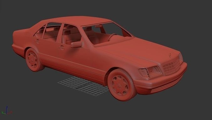 Mercedes Benz S class 1999 3D print model