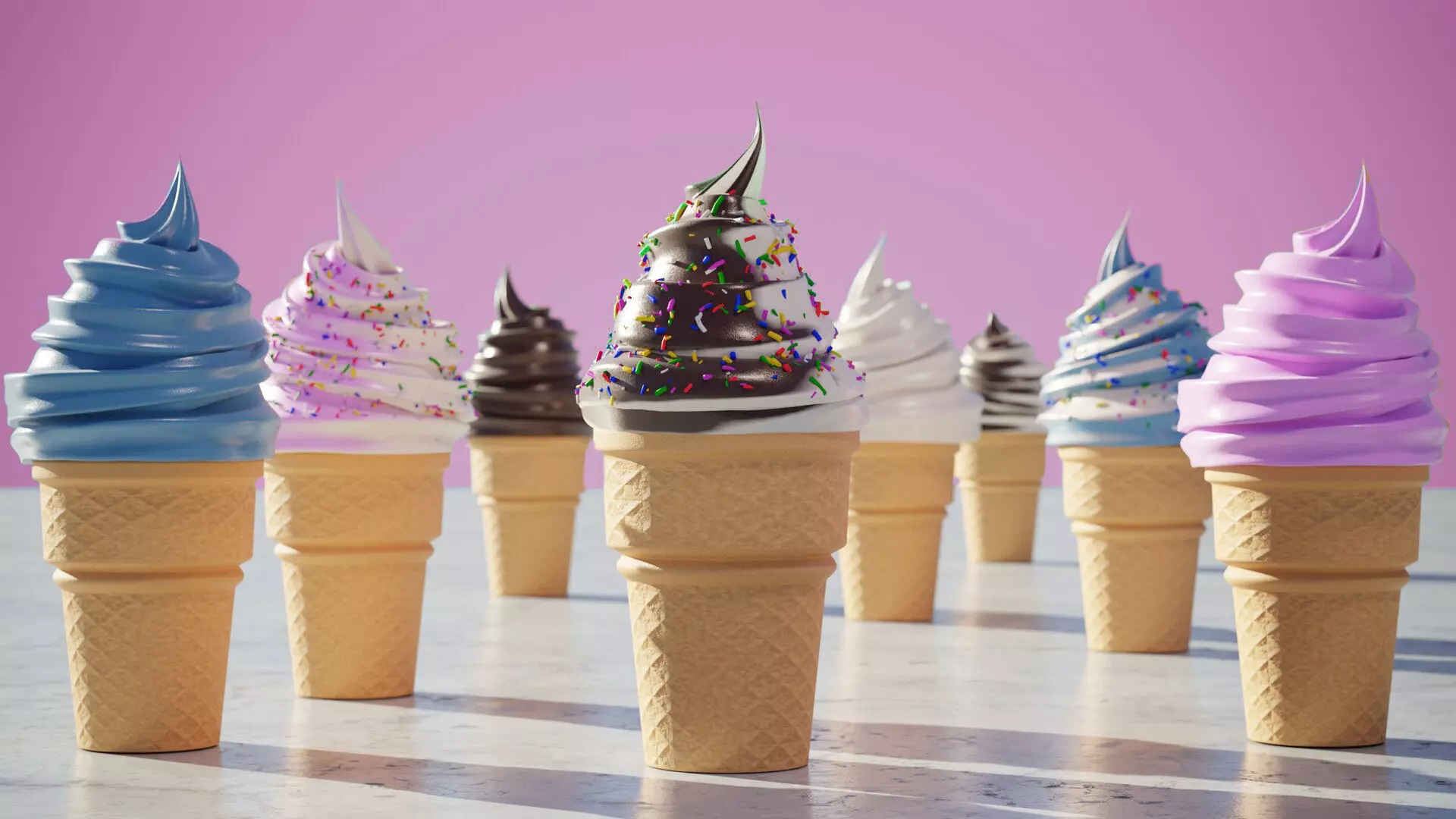Ice Cream Sprinkles Low-poly 3D model_0