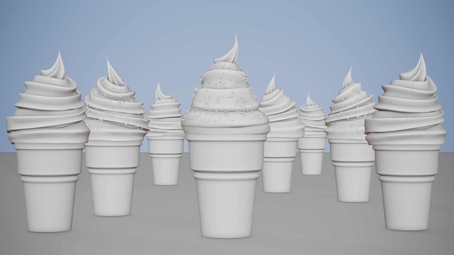Ice Cream Sprinkles Low-poly 3D model_2