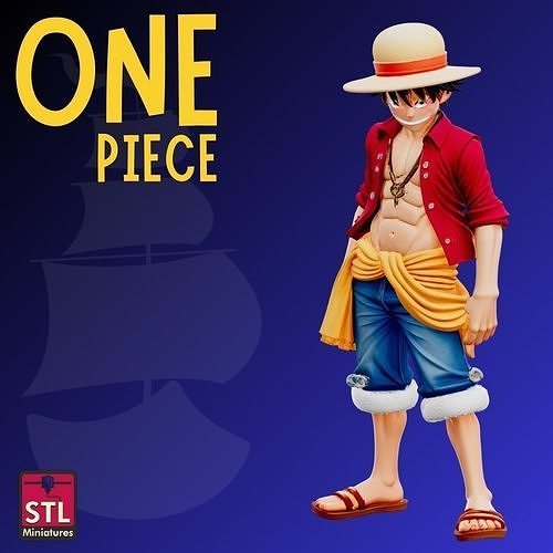 King of the Pirates STL File One Piece Hero Dynamic Anime 3D print model