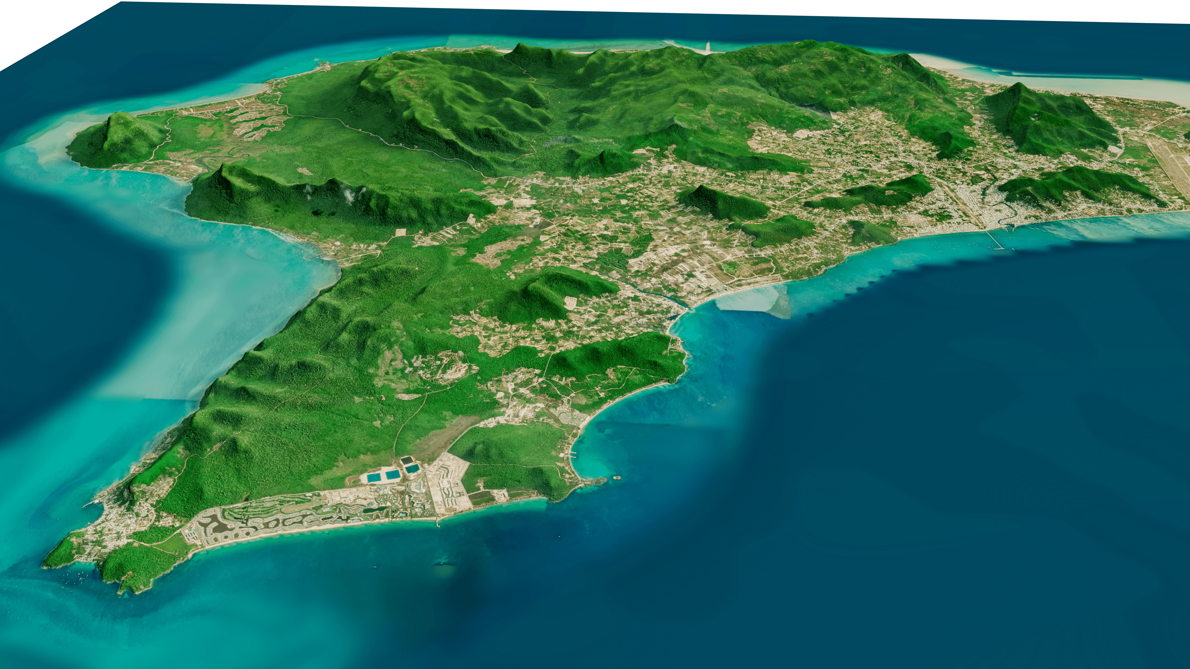 Phu Quoc island full 3D model terrain 3D model_4