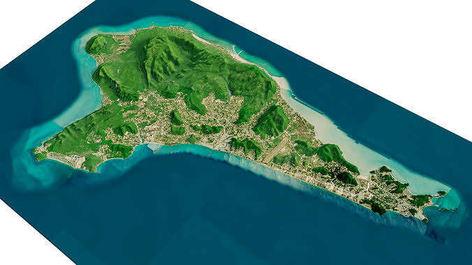 Phu Quoc island full 3D model terrain 3D model