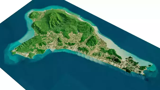 Phu Quoc island full 3D model terrain