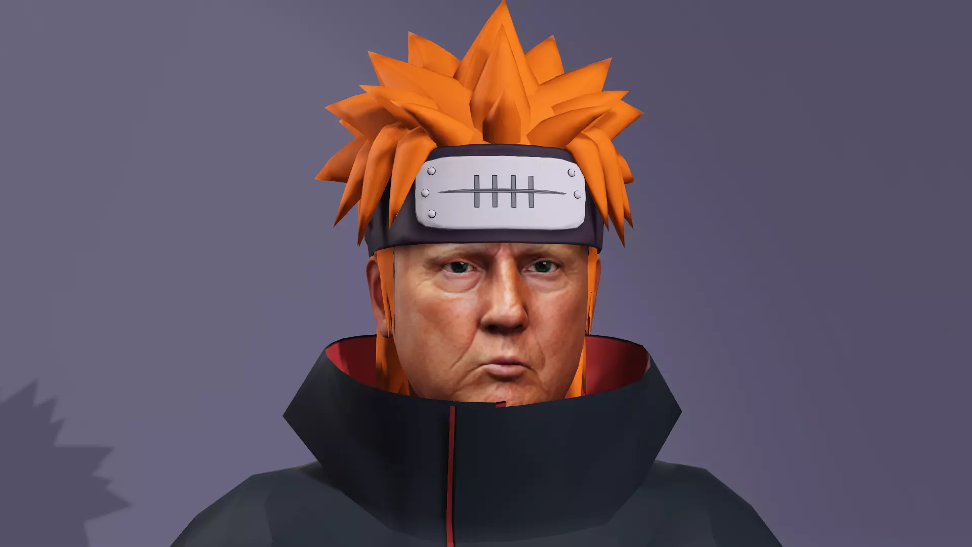 Realistic Villain President of America Donald Trump Naruto 3D model_18