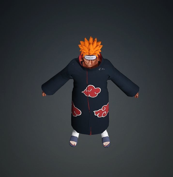 Realistic Villain President of America Donald Trump Naruto 3D model_12