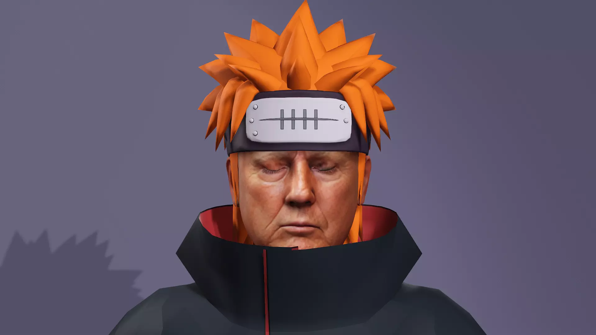 Realistic Villain President of America Donald Trump Naruto 3D model_21
