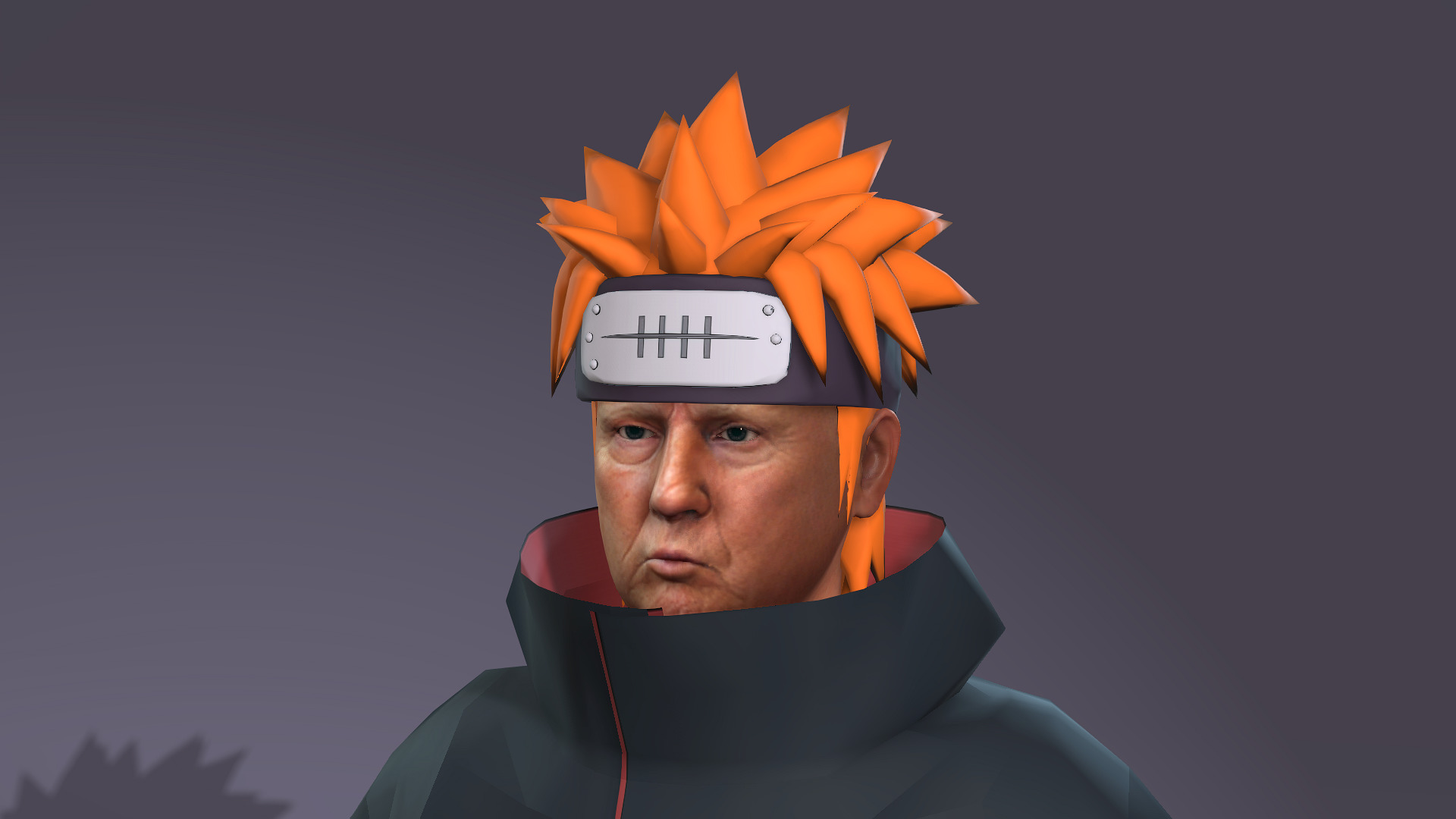 Realistic Villain President of America Donald Trump Naruto 3D model_15