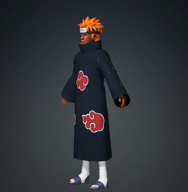 Realistic Villain President of America Donald Trump Naruto 3D model_10