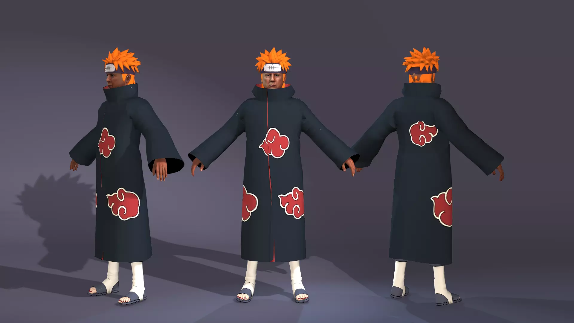 Realistic Villain President of America Donald Trump Naruto 3D model_3