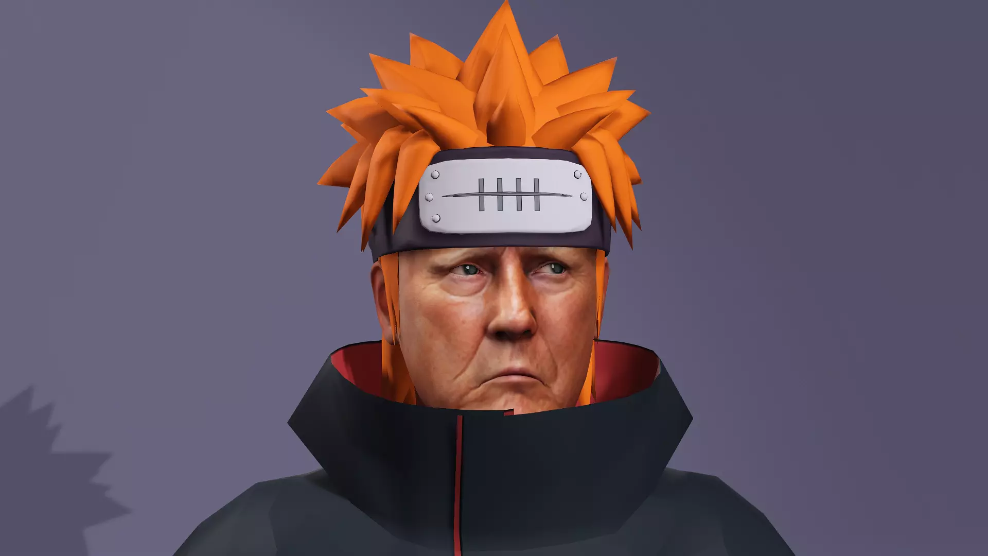 Realistic Villain President of America Donald Trump Naruto 3D model_20