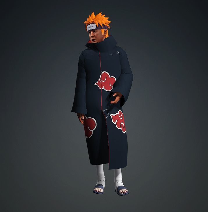 Realistic Villain President of America Donald Trump Naruto 3D model_7