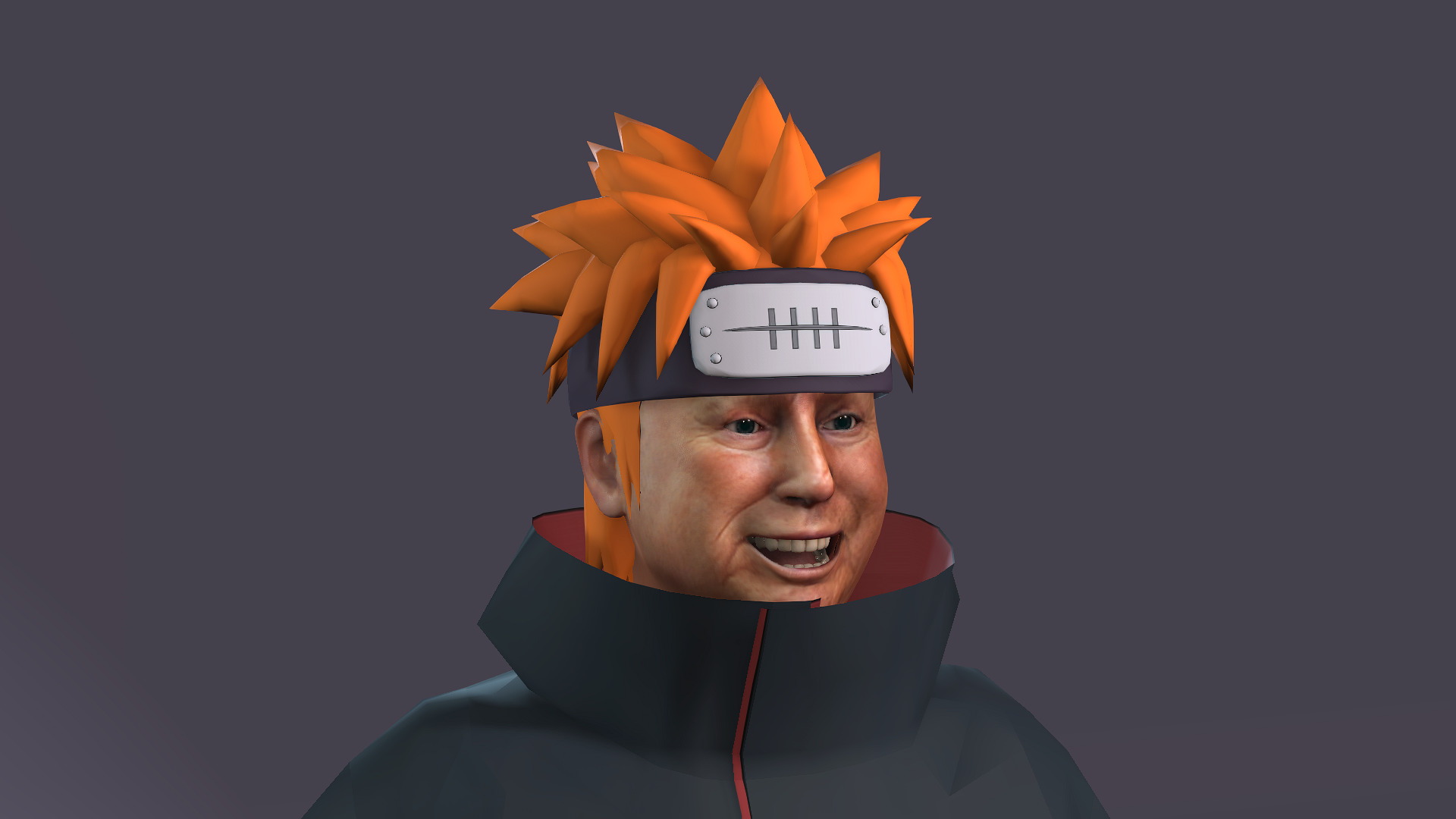 Realistic Villain President of America Donald Trump Naruto 3D model_14