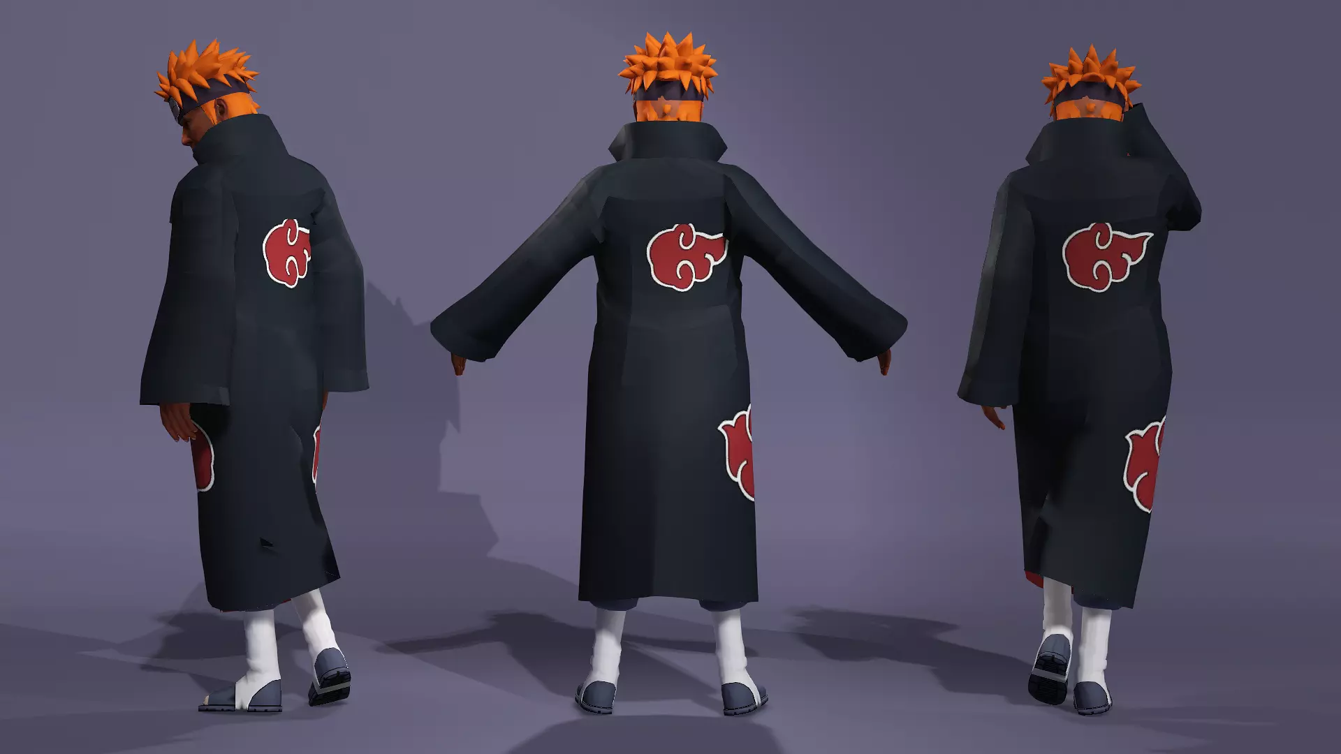 Realistic Villain President of America Donald Trump Naruto 3D model_2
